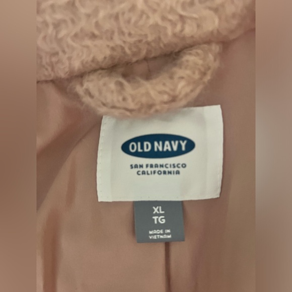 Old Navy - dusty rose blush color fuzzy coat - Picture 7 of 10